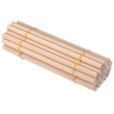 30 Pcs 5/8"x12" Natural Color Wooden Dowel Rod Wood Dowels for DIY Craft
