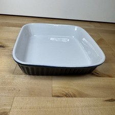 Dansk Navy Blue Square Stoneware Baking Dish Ribbed Portugal 7.5 x 7.5 B