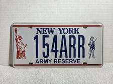 Vintage 2001 New York Army Reserve Specialty License Plate - Statue of Liberty