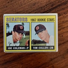 1967 Topps Baseball Card #167 Senators Rookie Stars Joe Coleman FREE SHIPPING
