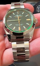 ROLEX Black Dial Milgauss 116400 STAINLESS STEEL 40MM Green SAPHIRE CRYSTAL 4