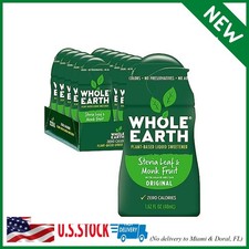 Pack of 12 Whole Earth Stevia & Monk Fruit Liquid Sweetener, Original, No Erythr