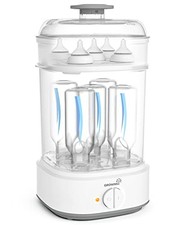 GROWNSY Baby Bottle Sterilizer, Steam Sanitizer with Timer, LS-B330 - White