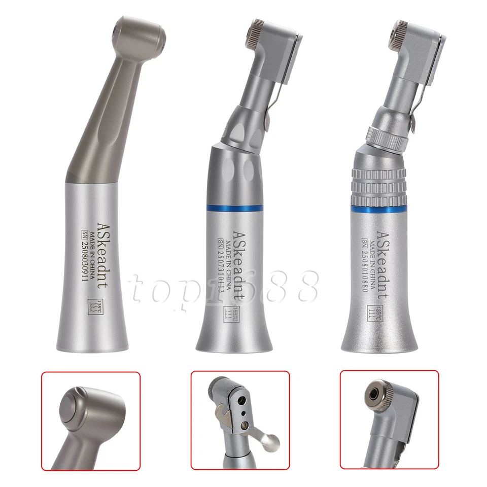 ASKEADNT NSK Style Dental Slow Low Speed Contra Angle Handpiece Push / Latch Head E-type