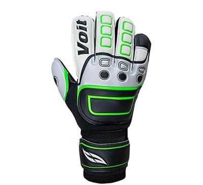 Voit Performance Goalkeeper Gloves Silver Black Size 10 Finger Support Soccer