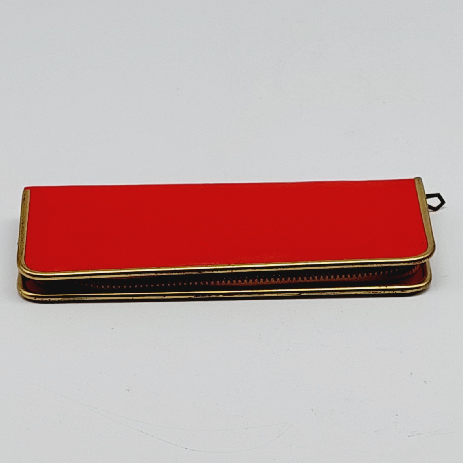 Vintage Leather Case Red for 3 Writing Instruments Fountain Pens Empty Fountain Pens 