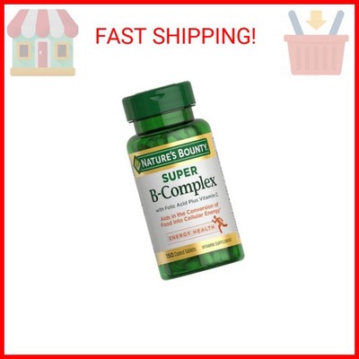 Nature's Bounty Super B Complex Vitamins with Vitamin C & Folic Acid, Vitamins f