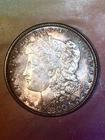 1900 P  Morgan Dollar beautiful  Gem bu   Black velvet reverse toning  A1 +