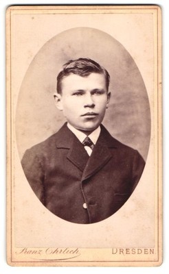 Fotografie Franz Ehrlich, Dresden, Königsbrückerstr. 50, Junger Herr im Anzug m 