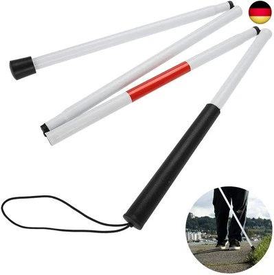 BESUCHE DEN SEMME-STORE Blindenstock,Gehstock für Blinde, Aluminium Klappstock,Rohrstock für Blinde mit