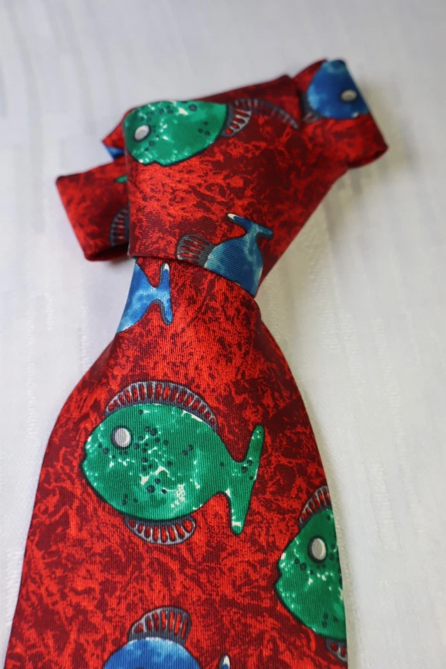 Corbata Les Copains 100% Seda Hecha en Italia Vintage Clásica Foto 3 de 4