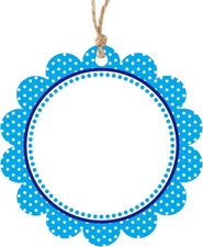 50 Pcs Scalloped Blank Gift Tags with String