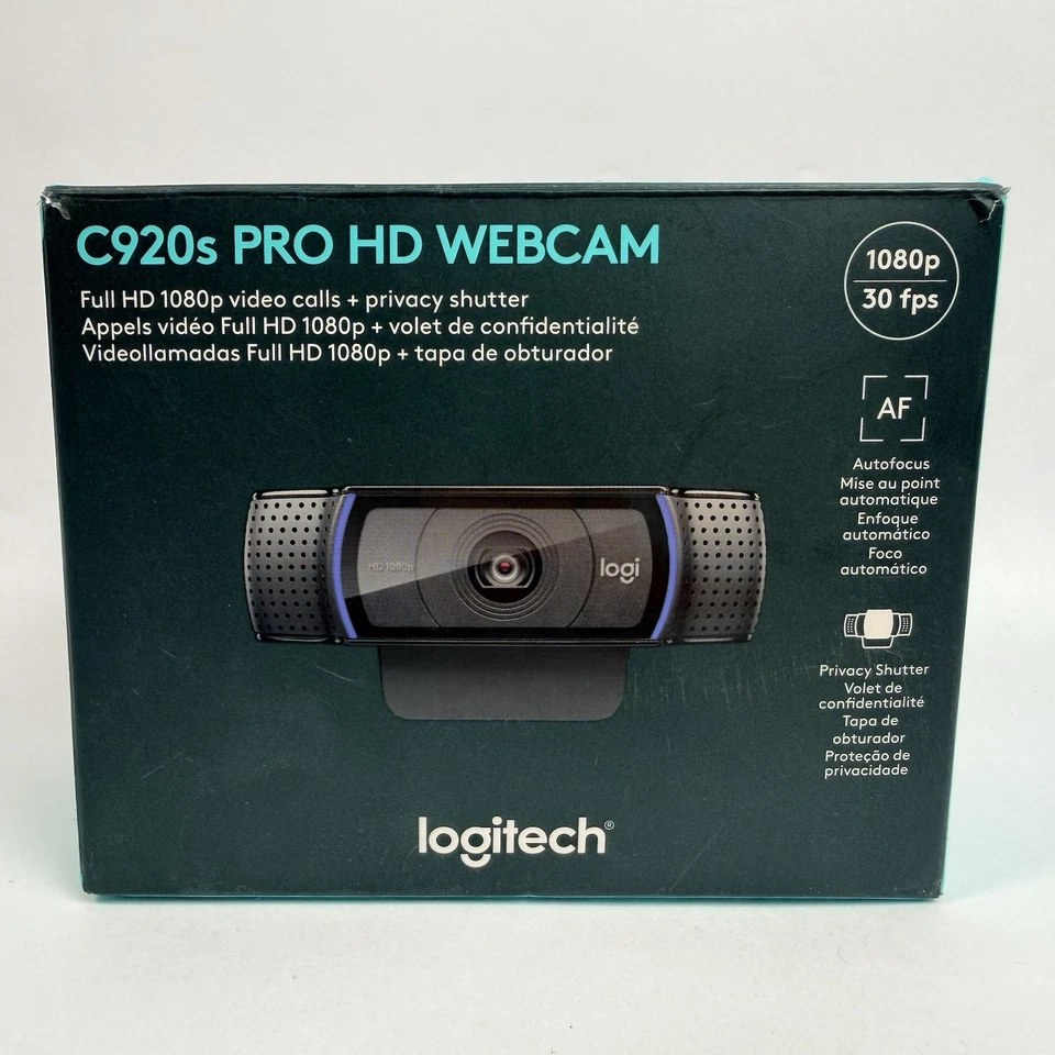 Logitech C920s Pro HD Webcam 1080p - NEU Open Box (Box beschädigt) unbenutzt