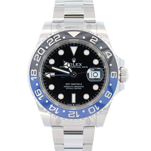 Rolex GMT Master II 40mm Black Dial Watch Ref# 126710BLNR