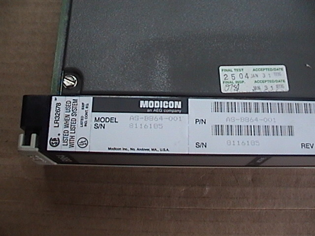 Modicon Register Output Module AS-B864-001 ASB864001 Used