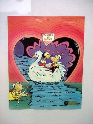  Popeye  and Olive Poster Tunnel of Love MGM Grand Adventures Theme Park