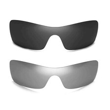 Walleva Two Pairs Polarized Lenses For Oakley Batwolf - Titanium  Black