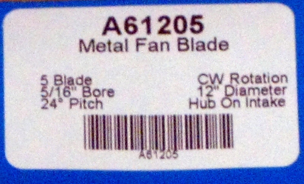 5-Inch Plastic 5-Blade CW Fan Blade, 5/16" Bore - Replacement For Small Fans, Ventilation Units