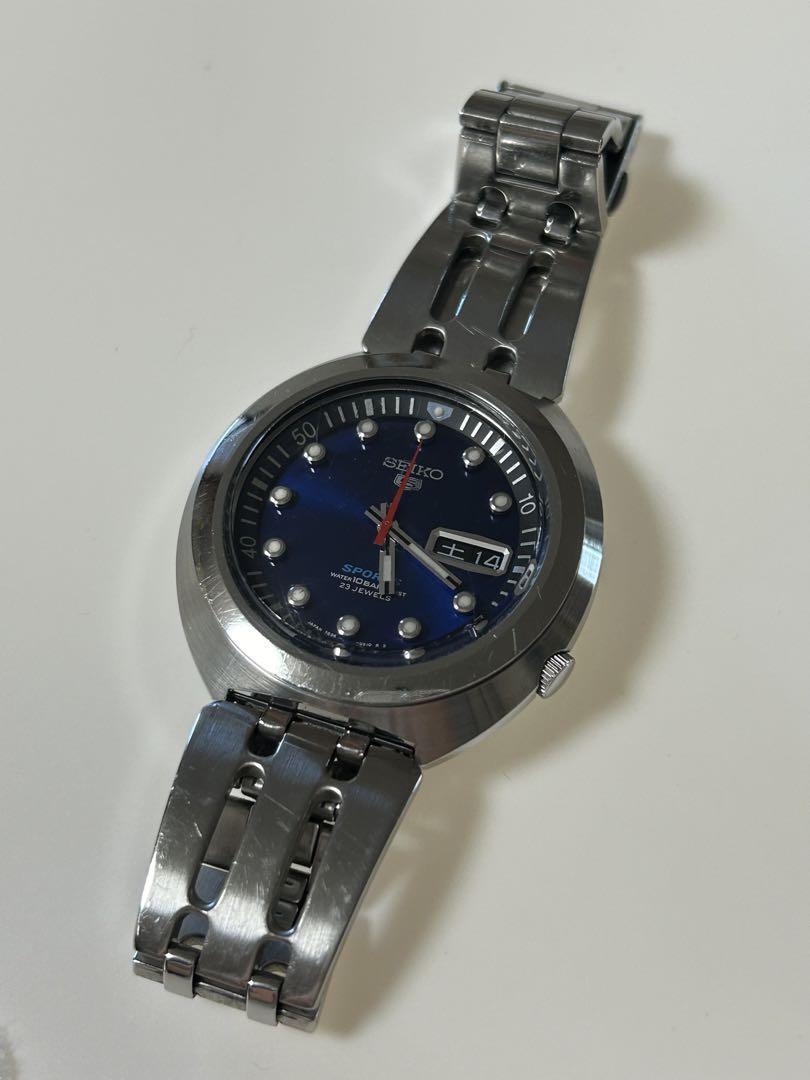 Seiko 7S36-0060 Vintage Day Date St.Steel Blue Silver Seiko 7S36-0060 Vintage Day Date St.Steel Blue Silver