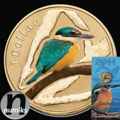 KINGFISHER / EISVOGEL - Australien 2011 - 1 AUD - AlBr + Farbe - Air Series -