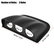 2'' 52mm black Car Triple Dash Gauge Meter Pod 3 Hole Dashboard Mount Holder Pod