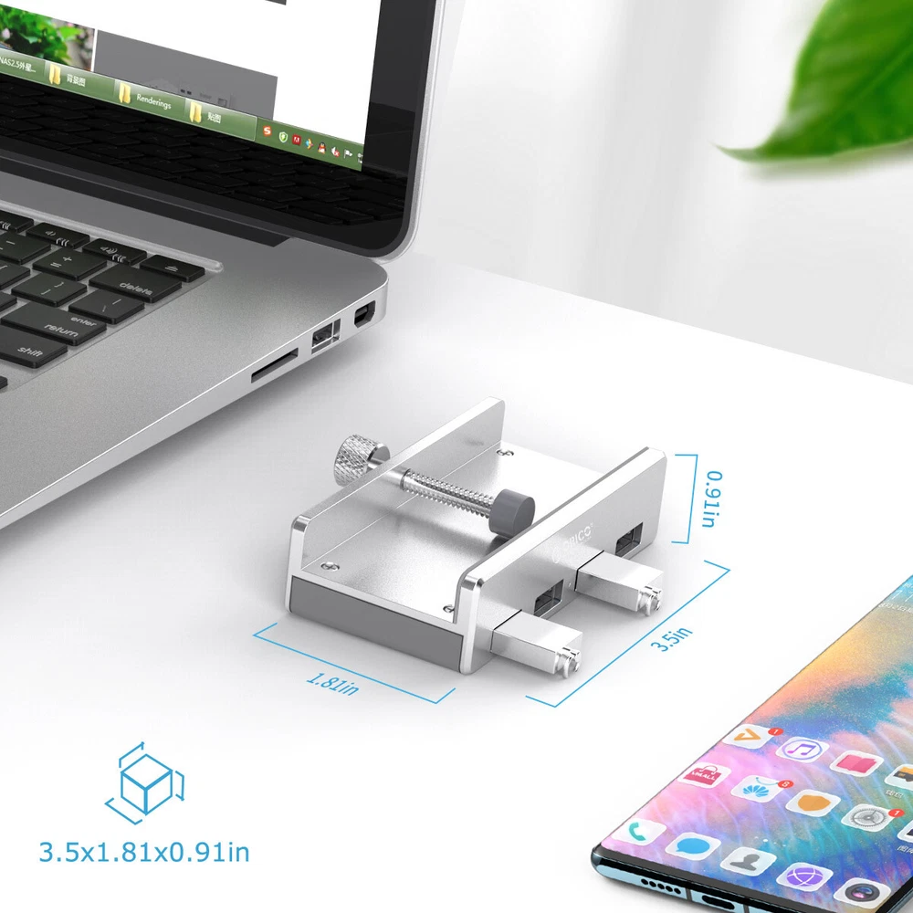 ORICO USB 3.0 Hub Aluminum 4Port USB Hub Clamp Powered USB Splitter A to C Cable
