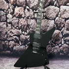High-end custom black Electric guitar man-wolf inlays active pickups hot sale