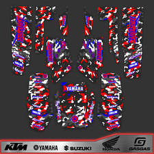 Yamaha Banshee 350 ATV Full Graphics Kit Red White Blue Camo Racing Decals Wrap