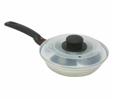 Neu 20cm Eierwildererpfanne vier Tassen pochierte Eiermaschine Aluminium mit Griff