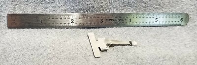 6 Inch Stainless Steel Sliding Pocket Ruler – Inch 1/32 & Metric Mm Graduations, Etched Markings, Hole Locator – Handy Measuring Tool For Metalworkers & Contractors