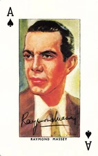 RAYMOND MASSEY Star of the Silver Screen Hollywood Single Swap Playing Card