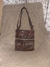 Roots-venetian Village Prince-crossbody-chocolate Brown Tribe Leather-excellent