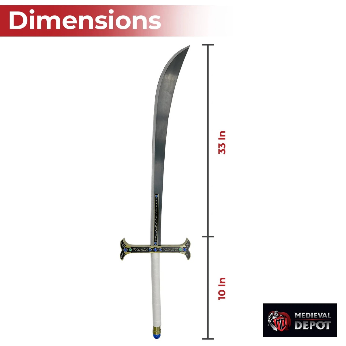 【Yoru】 Dracule Mihawk Yoru Sword Replica - Blackened Metal blade Overall