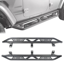 Running Boards Fit 2018-2024 Jeep Wrangler Jl 4 Door Side Steps Nerf Bars Used