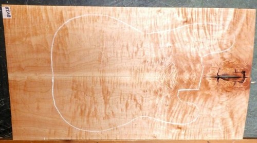 Curly Flame Hard Maple Cutting Board Blanks - 2 Pcs, 3/4" X 4" X 12" Turning Wood