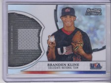 2011 Bowman Sterling Branden Kline Refractor Jersey Collegiate National Team USA