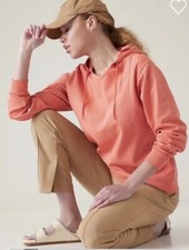 ATHLETA Sundown Hoodie Sweatshirt Sz Small Soft Persimmon Orange