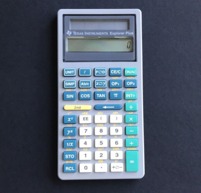 Texas Instruments Explorer Plus Calculator & Quick Reference Card Vintage 1995