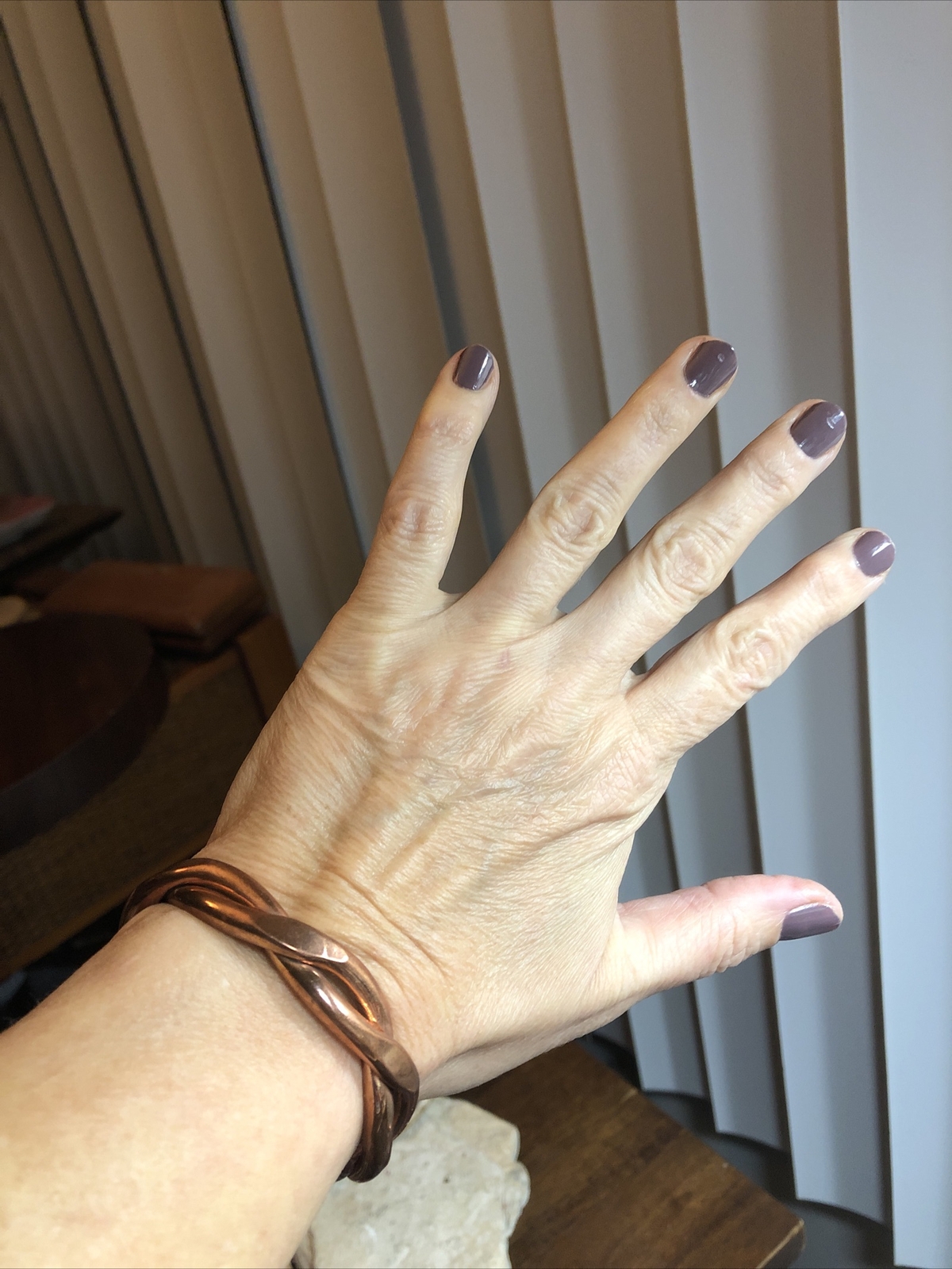 Vintage A marked Solid Copper Hand Crafted Two Ro… - image 9