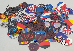 ONE LOT OF 20 ASSORTED DART FLIGHTS.
