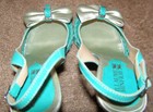 NEW Guillaume Hinfray Green Leather & Satin Peep toe Heels 38.5 8US Slingbacks — photo 9