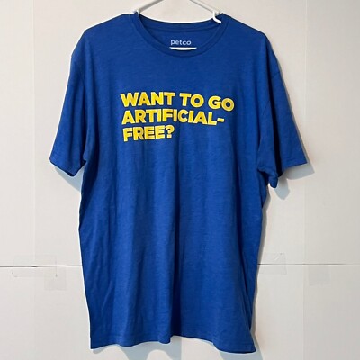 Petco Mens T-Shirt Size XL Dark Blue Worker Employee Uniform Soft
