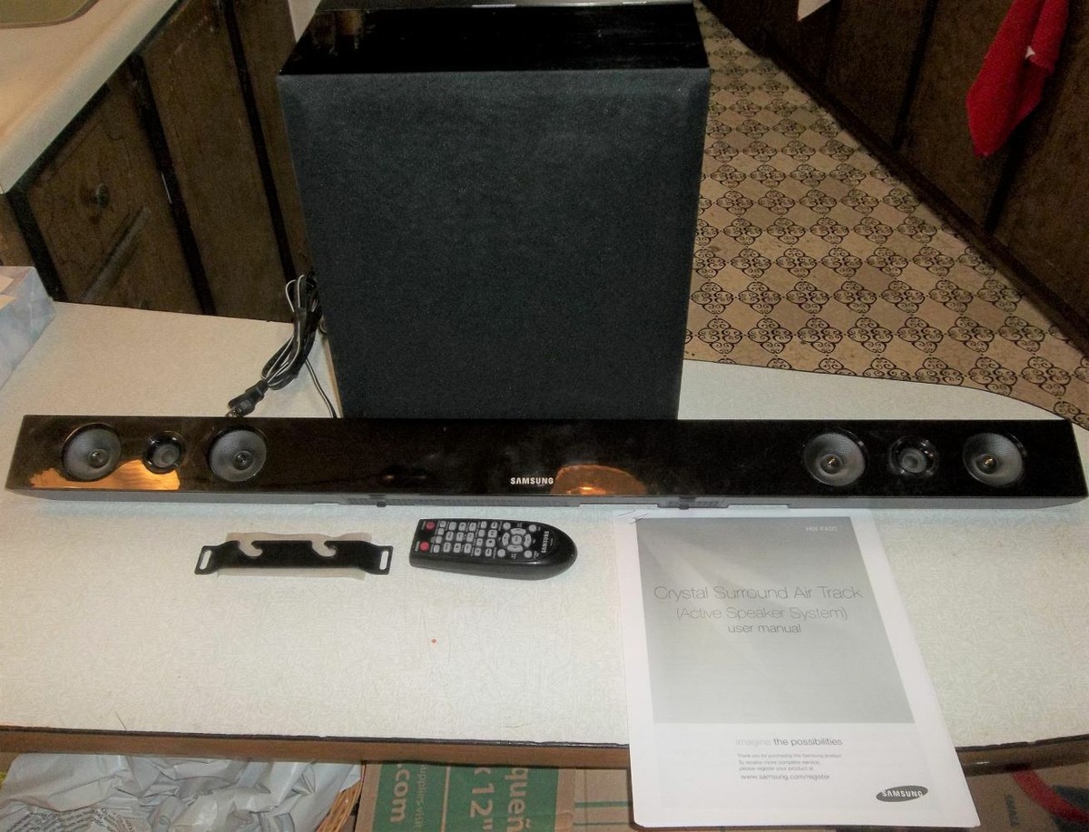 Samsung HW-F450 サウンドバー ワイヤレスサブウーファー付き Samsung HW F450 Soundbar With Subwoofer Black - Office Depot