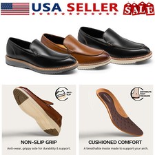 Men's Slip-on Loafers Formal Shoes Classic Dress Shoes Business Size 7-13