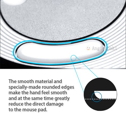 2 Sets White Rounded Curved Edges Mouse Feet Skates for Logitech MX518 mouse - 第 5/5 張圖片