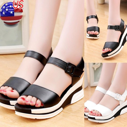 Women Summer Sandals Shoes Peep-toe Shoes Roman Sandals Ladies Flip Flops  US | eBay
