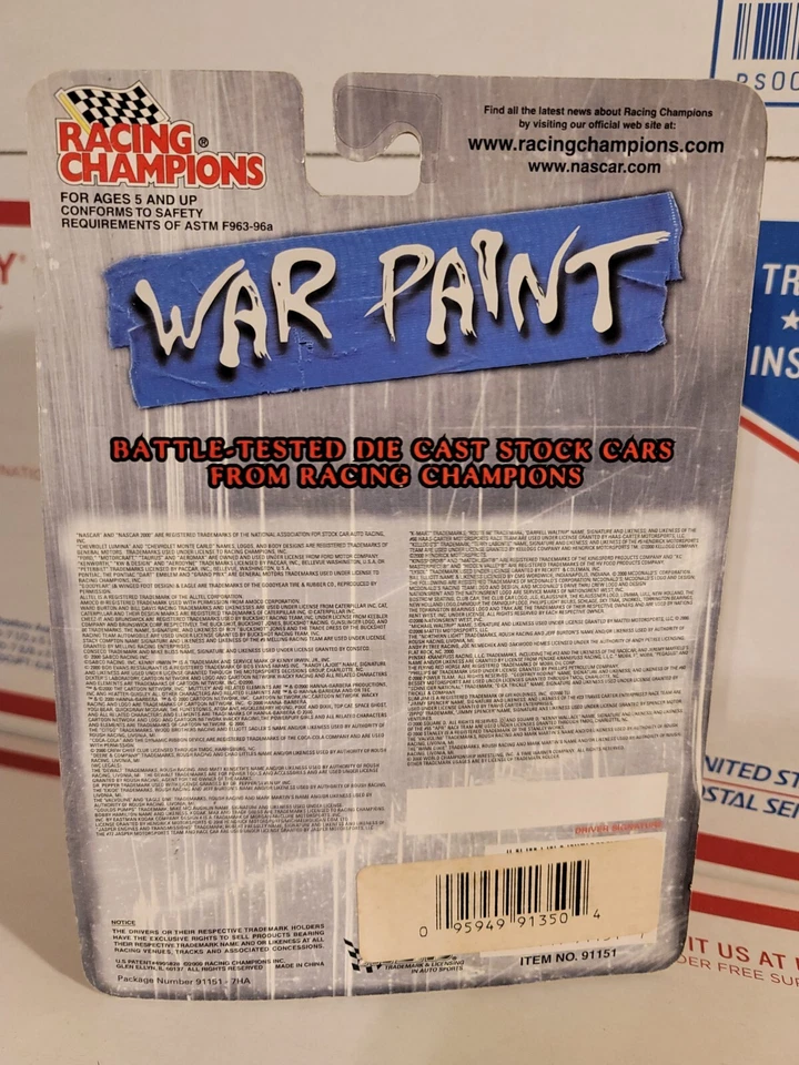 Racing Champions NASCAR 2000 pintura de guerra Dave Blaney #93 Amoco diecast Stock Car Foto 3 de 4
