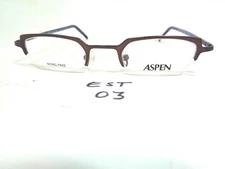 Nos ASPEN Eyeglass Frame ASP60 MBRZ/BL Bronze Blue Half Rim Small Lens  (EST-03)