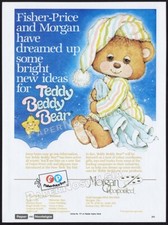 TEDDY BEDDY BEAR - Original 1985 Trade AD / ADVERT  Fisher-Price  Morgan Inc.