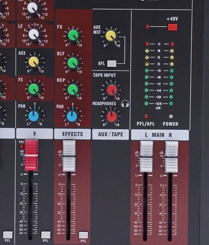 8 Channel Professional Audio Mixer Sound Board Console Desk System Interface UK - Image 4 of 4